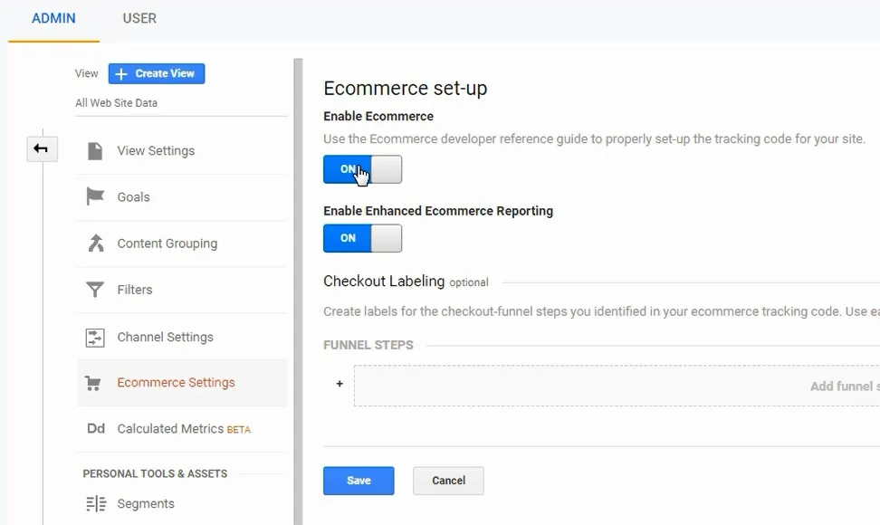 4 cách cài đặt chuyển đổi Google Ads chi tiết nhất hiện nay 71 Kích hoạt thương mại điện tử và Google Analytics