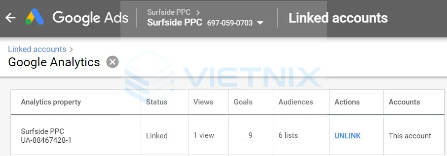 4 cách cài đặt chuyển đổi Google Ads chi tiết nhất hiện nay 45 Linked Accounts trong Google