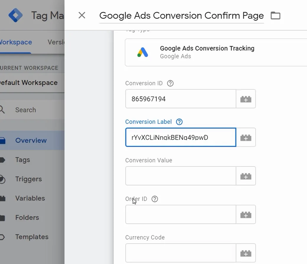 4 cách cài đặt chuyển đổi Google Ads chi tiết nhất hiện nay 58 Nhập Conversion ID và Conversion label