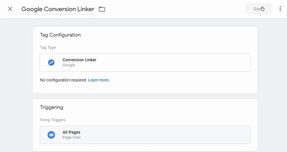 4 cách cài đặt chuyển đổi Google Ads chi tiết nhất hiện nay 66 Đặt conversion linker tag để kích hoạt trên tất cả các trang