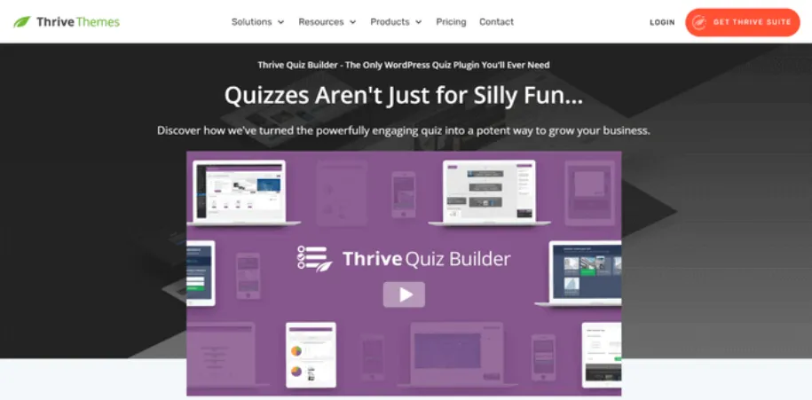 Giao diện Thrives Quiz Builder