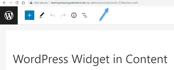 4 cách tìm ID trong WordPress dành cho người mới bắt đầu 51 URL chỉnh sửa sẽ xuất hiện khi mở một bài viết để chỉnh sửa