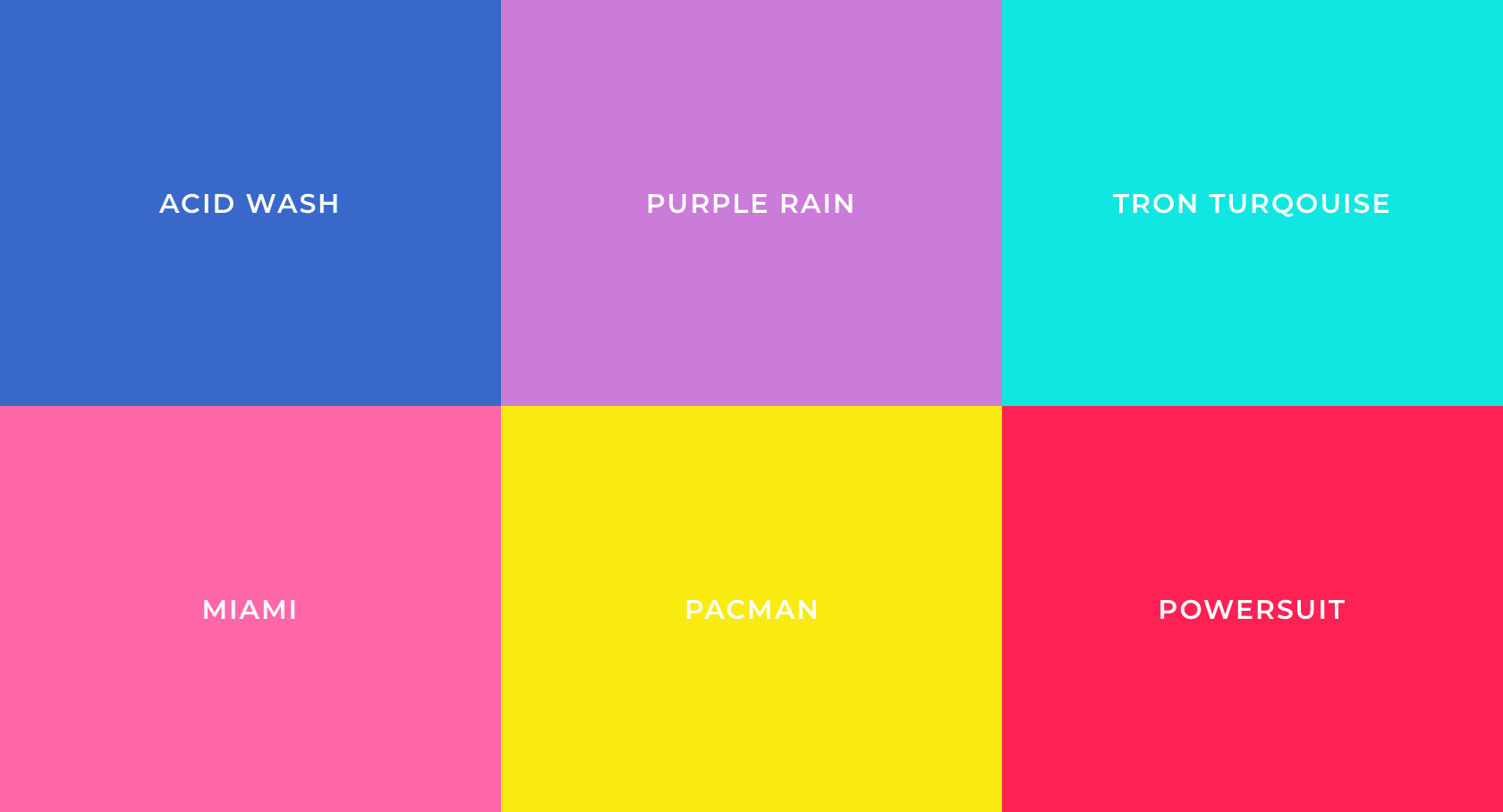 Hệ màu Bright and Experimental