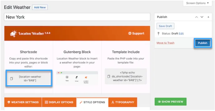 Cách hiển thị dự báo thời tiết trong WordPress chi tiết nhất 32 Thêm dự báo thời tiết bằng Shortcode