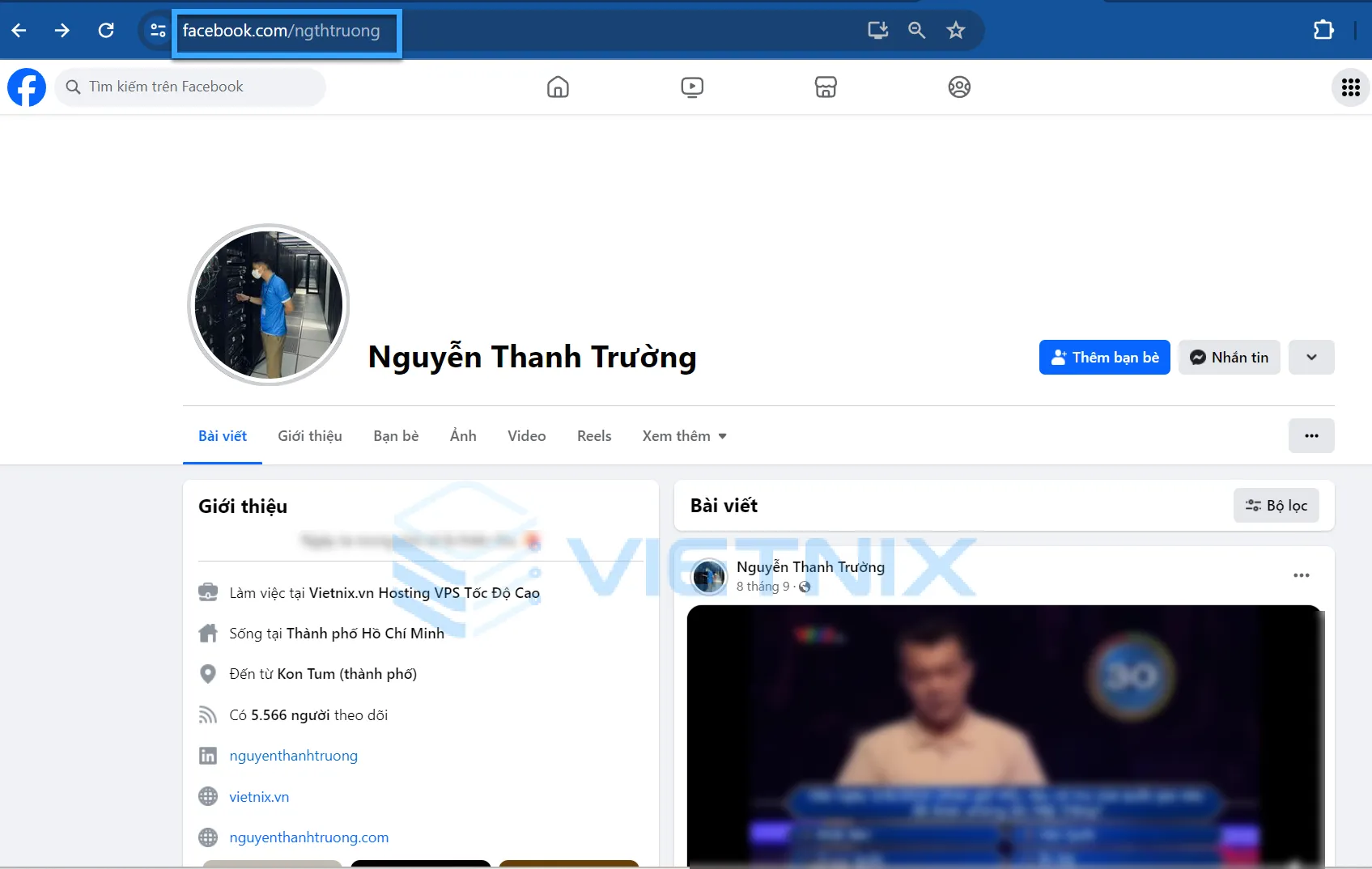 ID Facebook là gì? Các công cụ dùng để lấy ID Facebook phổ biến nhất hiện nay 34 Mở trang Facebook cá nhân muốn tìm kiếm ID Facebook