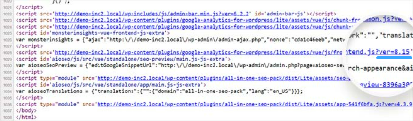 3 cách kiểm tra phiên bản WordPress hiện tại đơn giản 22 Tìm phiên bản plugin trong source code