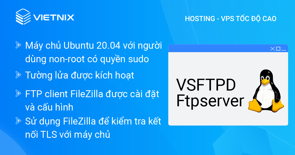 Yêu cầu để thiết lập vsftpd cho thư mục người dùng trên Ubuntu 20.04