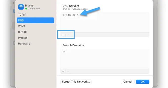 Cách khắc phục lỗi ERR_CONNECTION_RESET trong WordPress 25 Bạn sẽ thấy địa chỉ máy chủ DNS hiện tại của mình