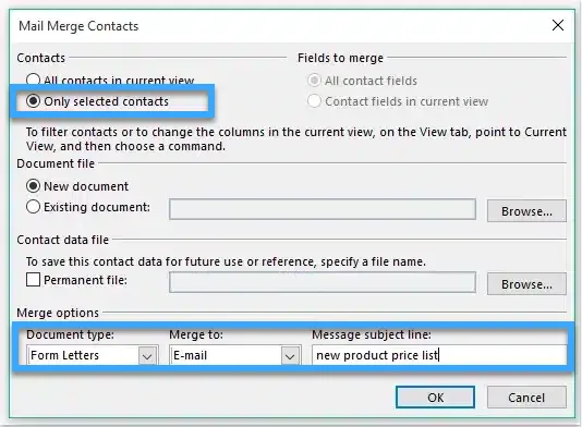 Cách gửi email cho nhiều người trong Outlook nhanh chóng và hiệu quả 16 Tại Mail Merge Contacts chọn Only selected contacts