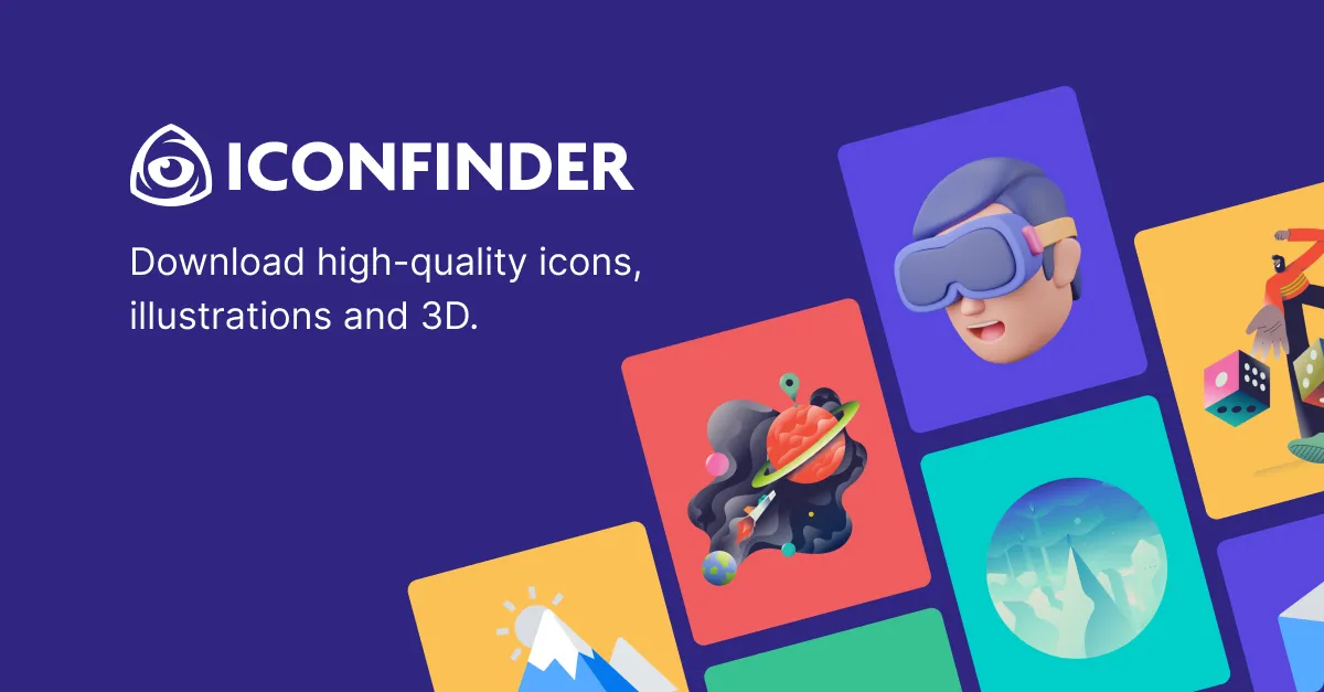 IconFinder - website mockup phổ biến