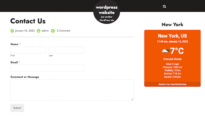 Cách hiển thị dự báo thời tiết trong WordPress chi tiết nhất 21 Location Weather