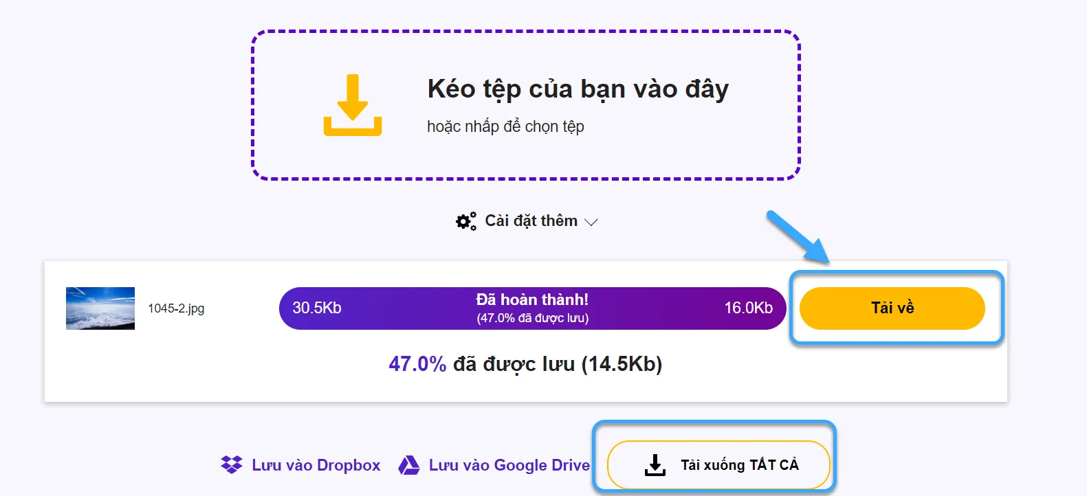 20 cách giảm dung lượng ảnh nhưng vẫn giữ nguyên chất lượng ảnh 38 Bước 3: Tải xuống ảnh đã được nén