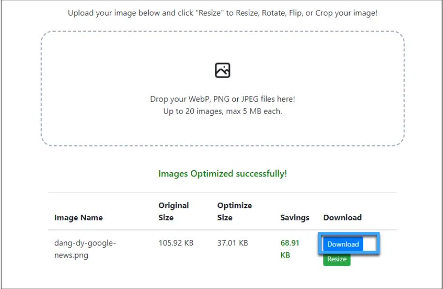 20 cách giảm dung lượng ảnh nhưng vẫn giữ nguyên chất lượng ảnh 54 Nhấn Download để tải ảnh về máy