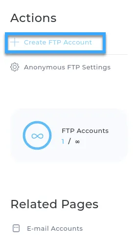 Tài khoản FTP là gì? Cách tạo FTP Account từ A-Z 52 Chọn Create FPT Account