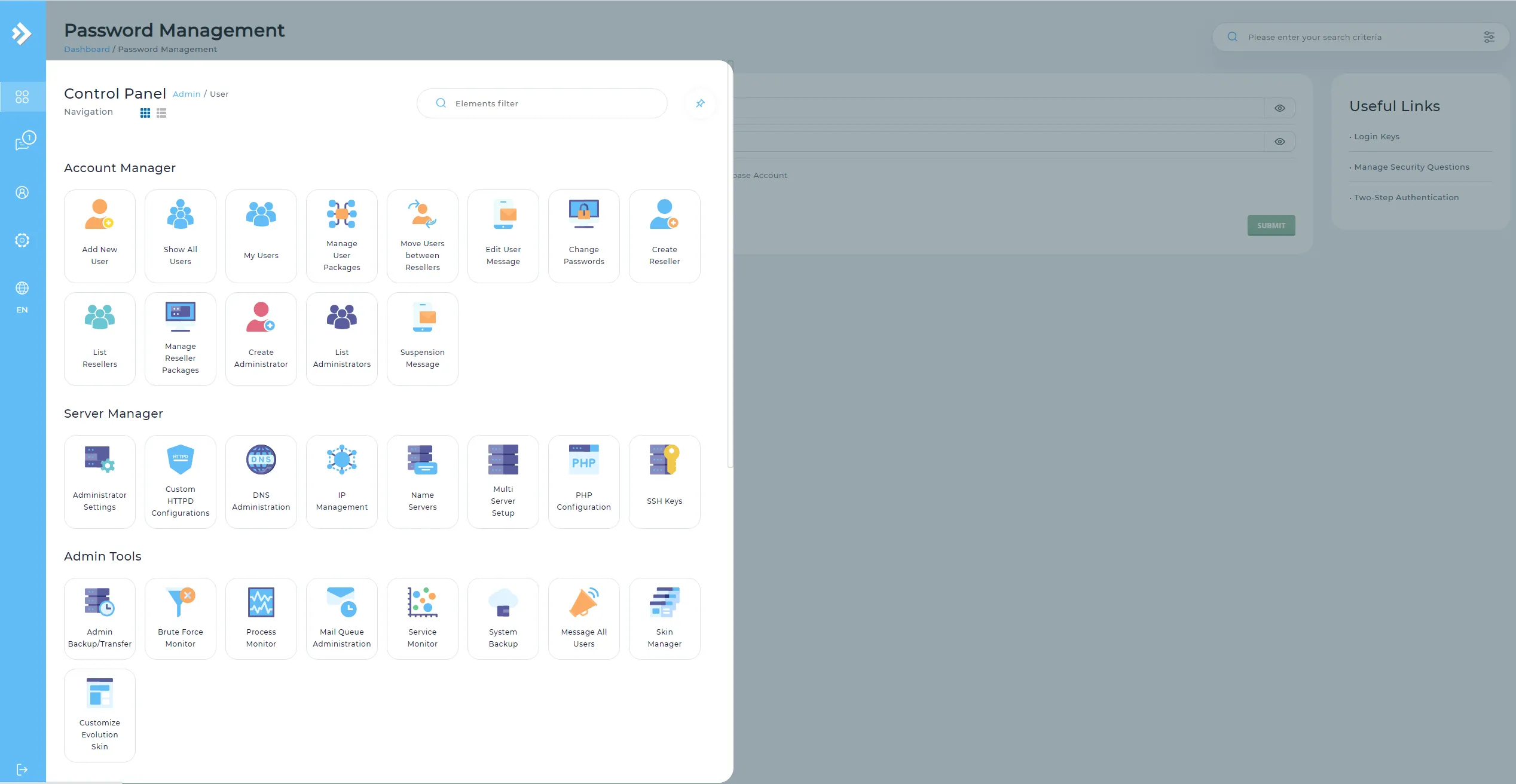DirectAdmin sở hữu giao diện dễ sử dụng 