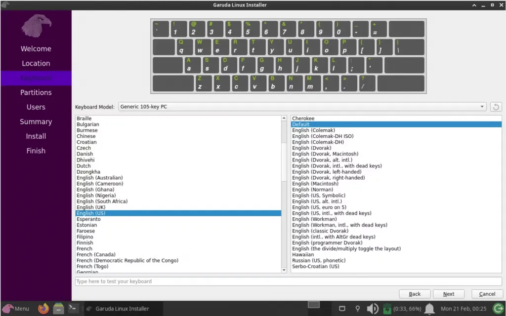Giới thiệu về Garuda Linux và cách cài đặt trên PC 12 Chọn ngôn ngữ và múi giờ