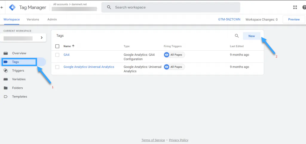 Google Tag Manager là gì? Cách cài đặt và sử dụng GTM từ A đến Z 34 Tạo thẻ Tag mới