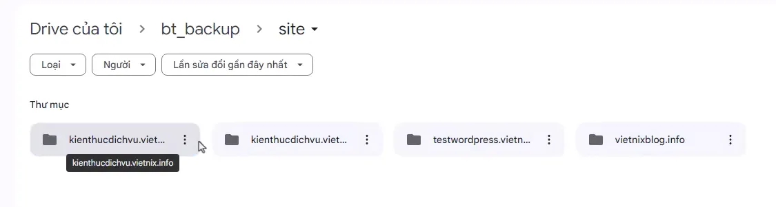 3 bước backup dữ liệu website lên Google Drive trong aaPanel 35 Kiểm tra các file của website đã sao lưu