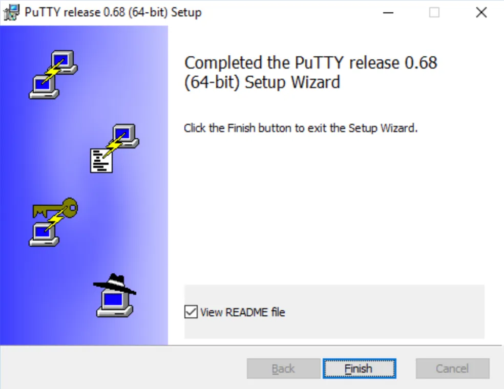 PuTTY là gì? Cách cài đặt PuTTY đơn giản cho người mới 39 Nhấn Finish để hoàn tất download PuTTY