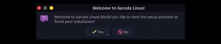 Giới thiệu về Garuda Linux và cách cài đặt trên PC 15 Thiết lập trợ lý cho máy