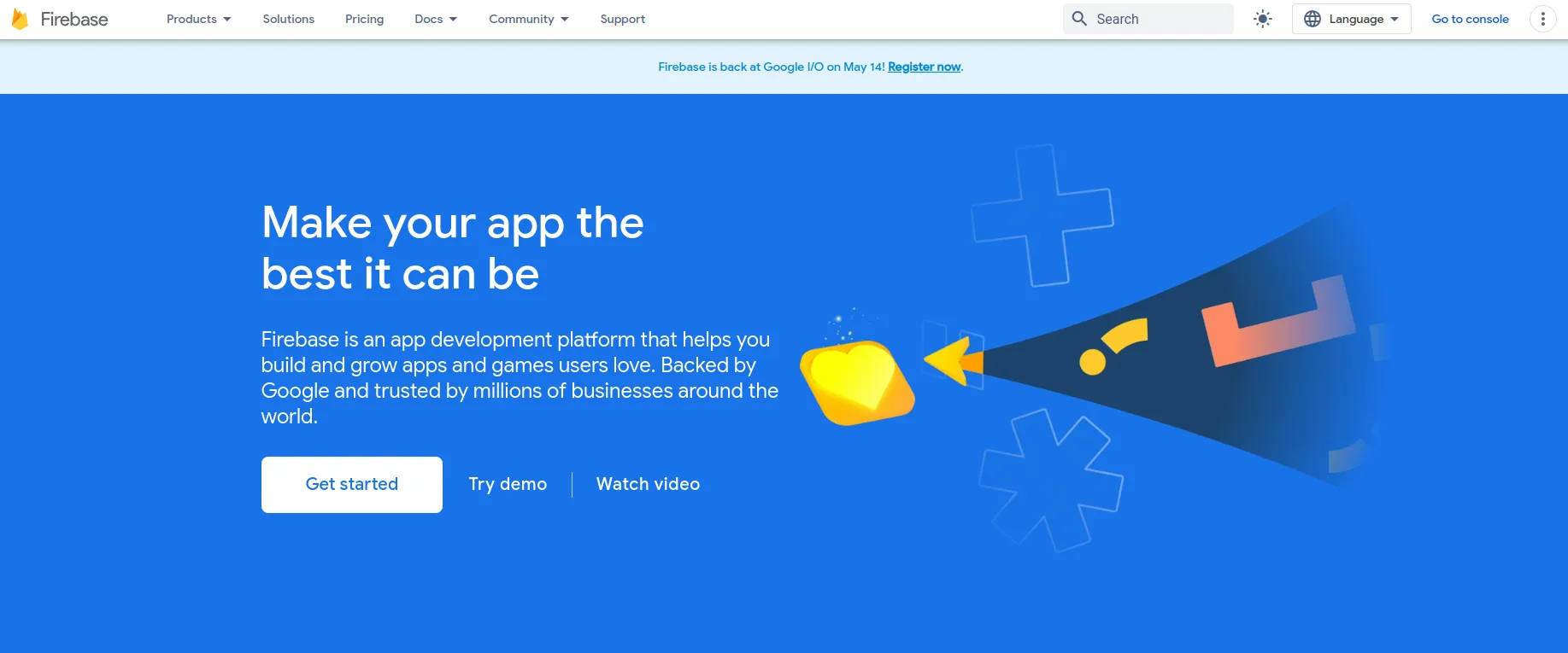 Tuy cập vào Firebase Console 