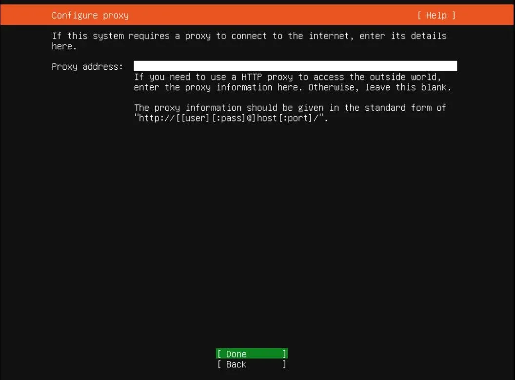 Giới thiệu Ubuntu Server 18.04 - Cài đặt nâng cấp Ubuntu Server 18.04 LTS 56 Cài đặt Proxy