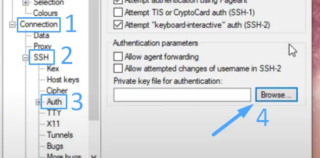 Giới thiệu Ubuntu Server 18.04 - Cài đặt nâng cấp Ubuntu Server 18.04 LTS 94 Connection - SSH - auth - bạn bấm browse