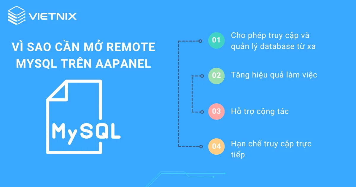 Các lợi ích khi bật remote MySQL trên aaPanel