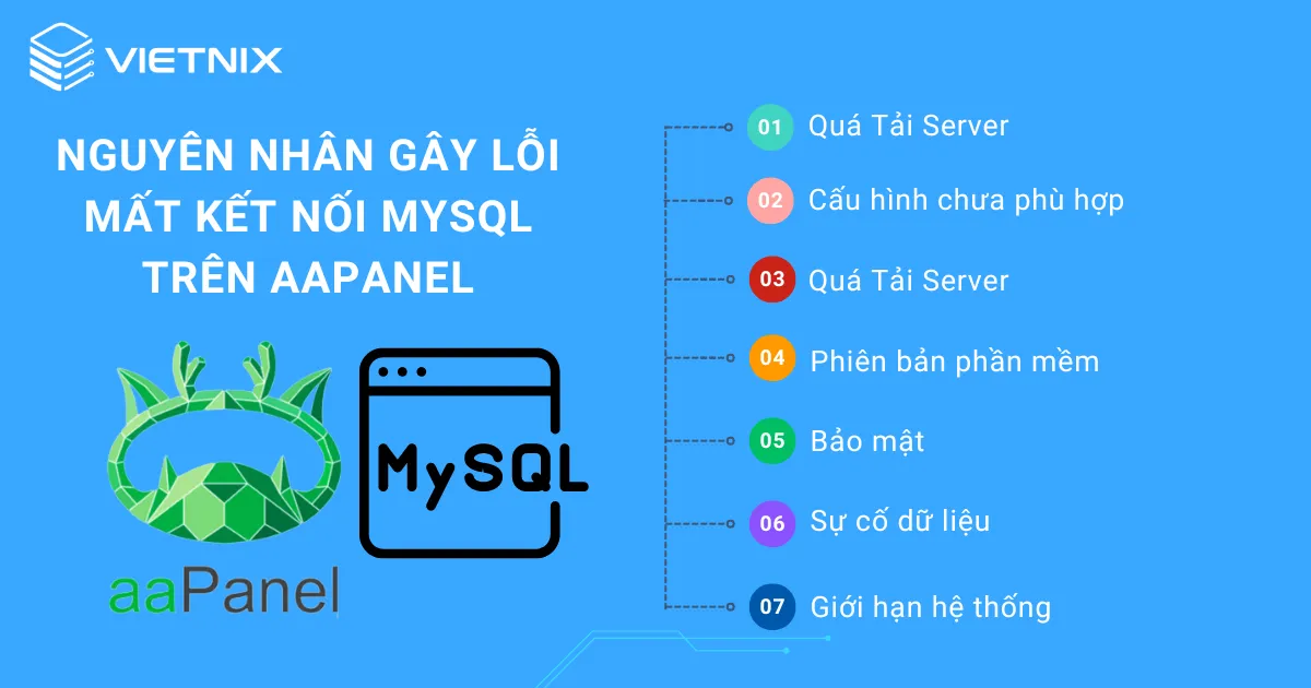 Nguyên nhân gây lỗi mất kết nối MySQL trên aaPanel