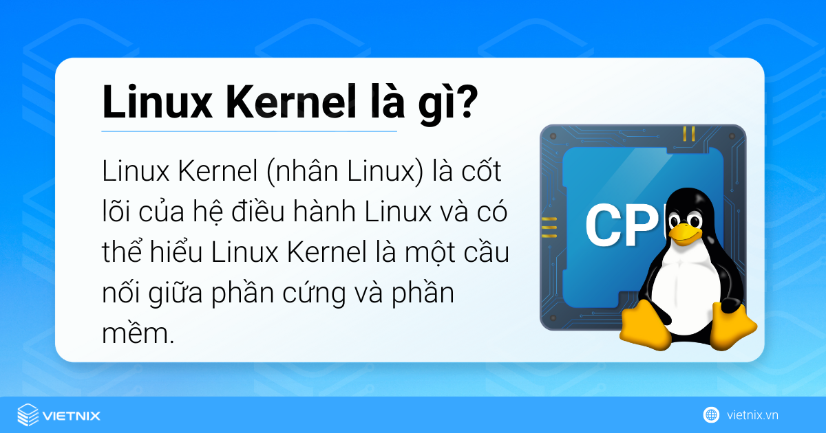 Linux Kernel là bộ não cốt lõi của hệ điều hành Linux