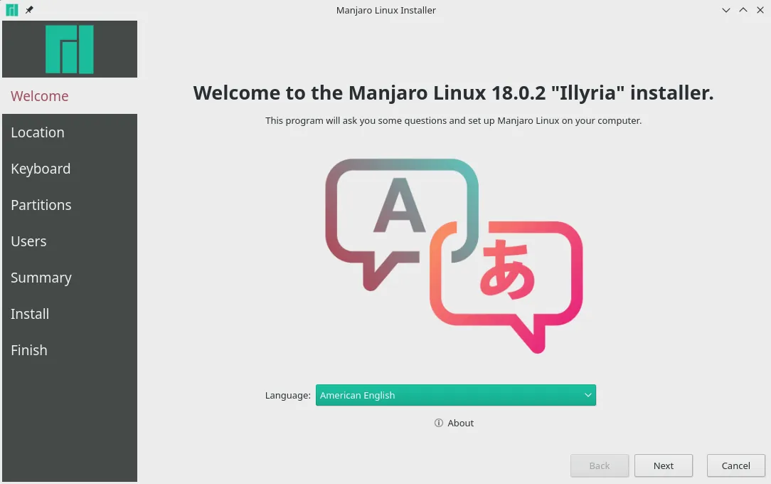Hướng dẫn cài đặt Manjaro Linux cho PC 26 Bắt đầu các bước thiết lập cho Manjaro