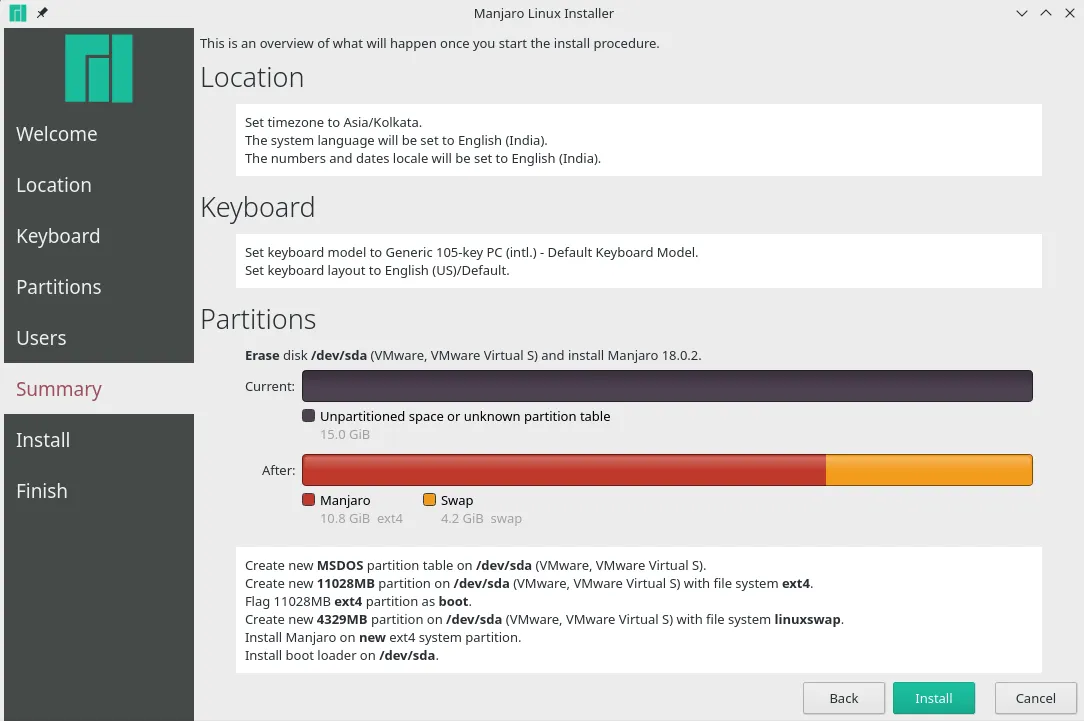 Hướng dẫn cài đặt Manjaro Linux cho PC 31 Kiểm tra tổng thể cacsi thiết lập