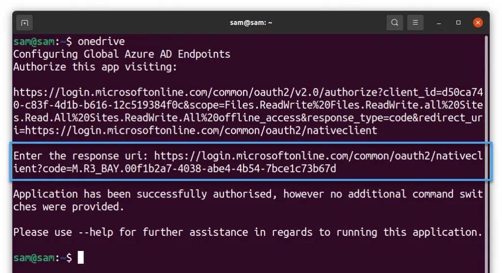 Cách sử dụng OneDrive trong Linux đơn giản nhất 24 Copy link rồi paste vào terminal