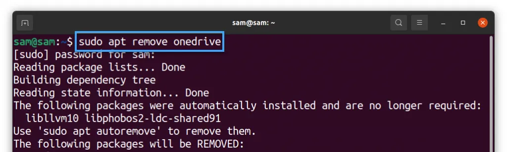 Cách sử dụng OneDrive trong Linux đơn giản nhất 26 Gỡ cài đặt client OneDrive khỏi hệ thống