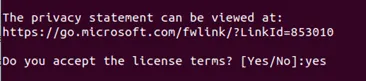 Hướng dẫn cài đặt và sử dụng SQL Server trên Linux 29 Nhập Yes