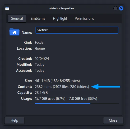Cách đếm file trong thư mục (directory) trên Linux 35 Xem số lượng file tại mục Content