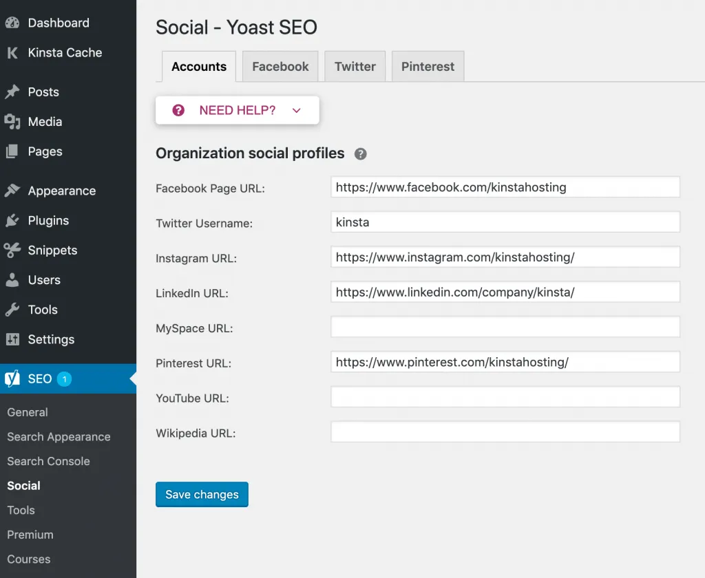 Yoast SEO là gì? Cách cài đặt và hướng dẫn sử dụng Yoast SEO cho người mới 83 Các tùy chọn cho mạng xã hội