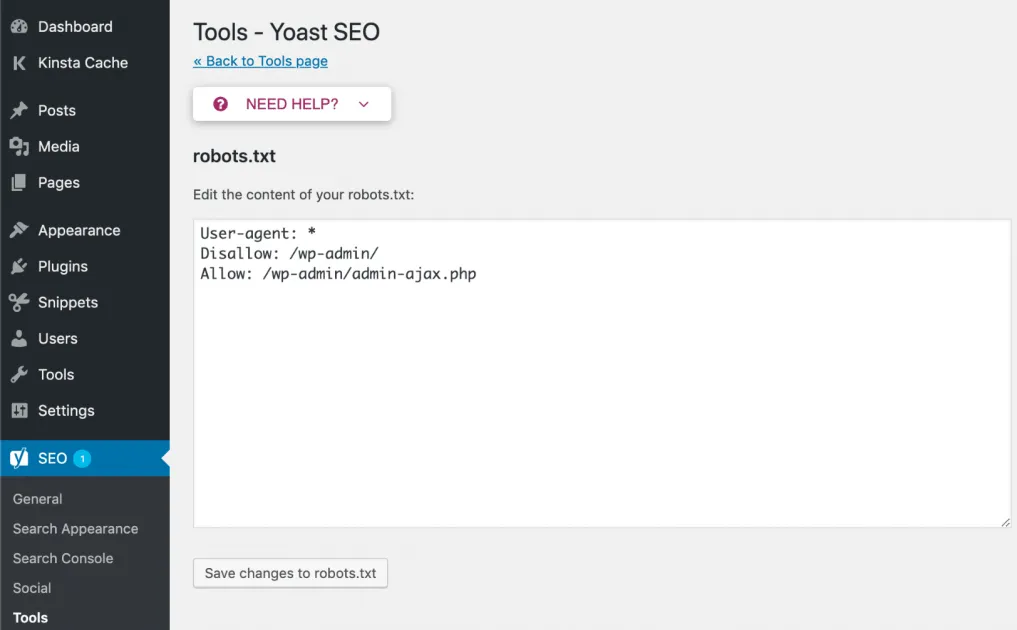 Yoast SEO là gì? Cách cài đặt và hướng dẫn sử dụng Yoast SEO cho người mới 85 Cho phép chỉnh sửa file robots.txt