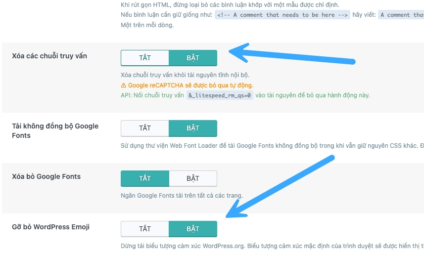 Vietnix: Tối Ưu Xuân An Vina - Case Study Tối Ưu Tốc Độ 12 Xóa các chuỗi truy vấn và Gỡ bỏ WordPress Emoji