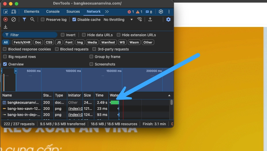 Vietnix: Tối Ưu Xuân An Vina - Case Study Tối Ưu Tốc Độ 2 Không tạo cache được dẫn đến thời gian tải Document chậm