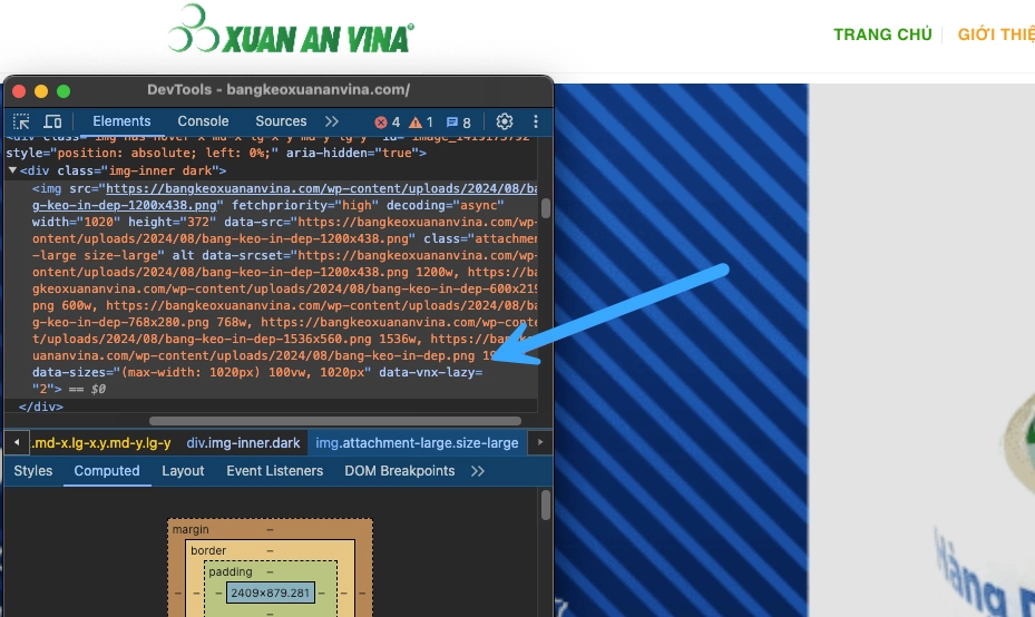 Vietnix: Tối Ưu Xuân An Vina - Case Study Tối Ưu Tốc Độ 16 Tối ưu Lazy Load hình ảnh