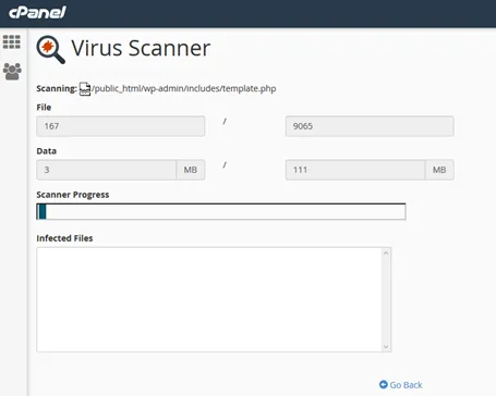 3 cách quét virus trên hosting sử dụng cPanel an toàn, bảo mật 18 Quét virus với Virus Scanner trên cPanel