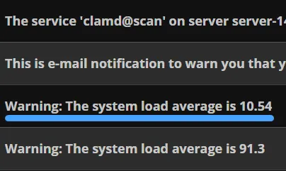 3 bước thay đổi cảnh báo The system load average trên DirectAdmin 13 Thông báo trung bình tải thấp