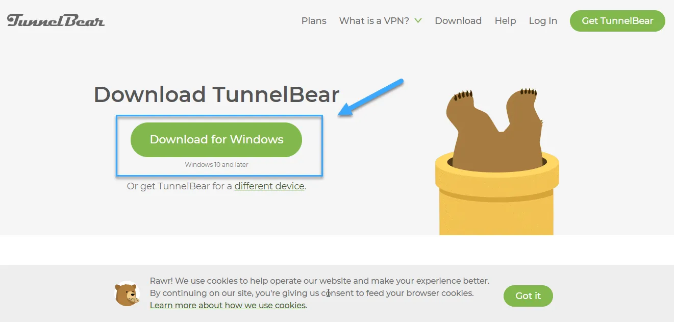 TunnelBear VPN là gì? Có nên sử dụng TunnelBear để fake IP hay không? 46 Nhấn download TunnelBear VPN