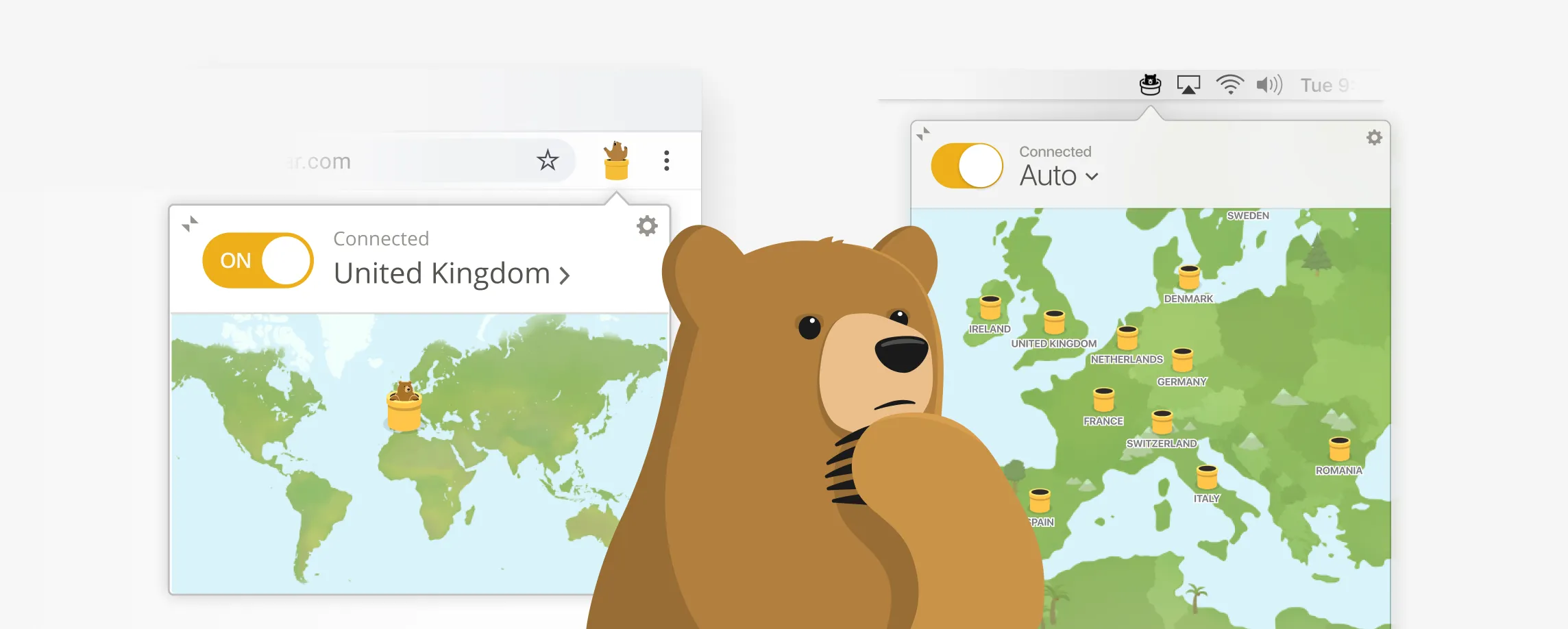 TunnelBear VPN là gì? Có nên sử dụng TunnelBear để fake IP hay không? 42 Ưu điểm của TunnelBear VPN