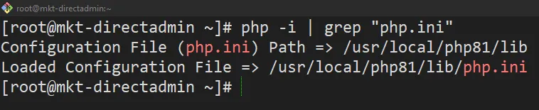 3 bước tăng giới hạn upload/import phpMyadmin Directadmin nhanh chóng 13 Tìm vị trí file php.ini