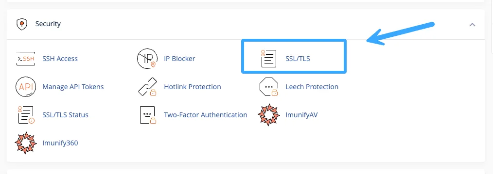 Hướng dẫn cài SSL trên hosting cPanel nhanh chóng và chi tiết nhất (Miễn phí và trả phí) 35 Chọn SSL/TLS