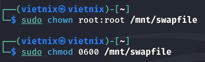 Kích hoạt Swap thành công