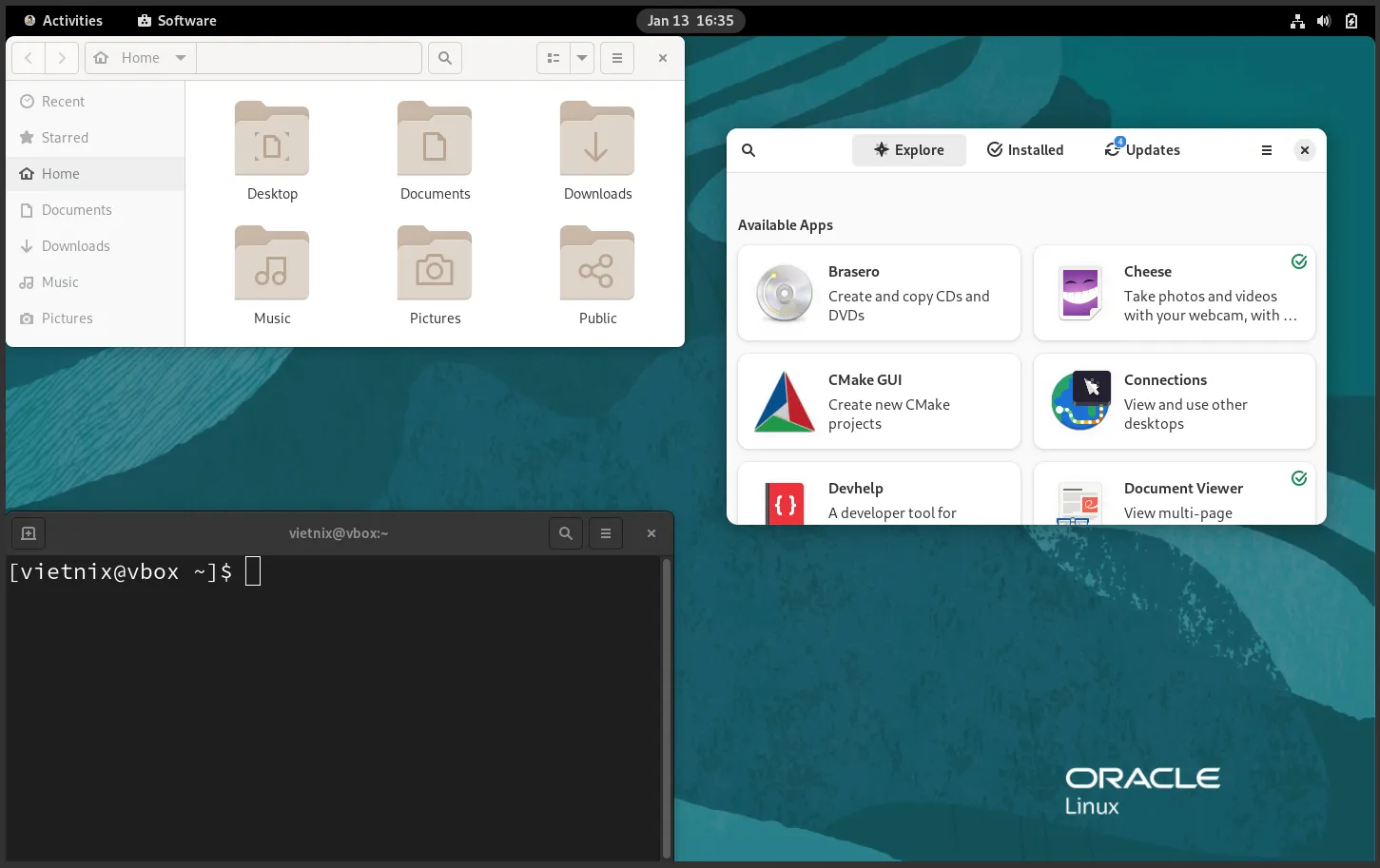 Oracle Linux là gì? Giải pháp thay thế CentOS 7 và những điều cần biết 38 Giao diện hệ điều hành