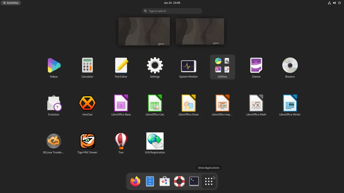 Oracle Linux là gì? Giải pháp thay thế CentOS 7 và những điều cần biết 28 Môi trường Oracle Linux Desktop
